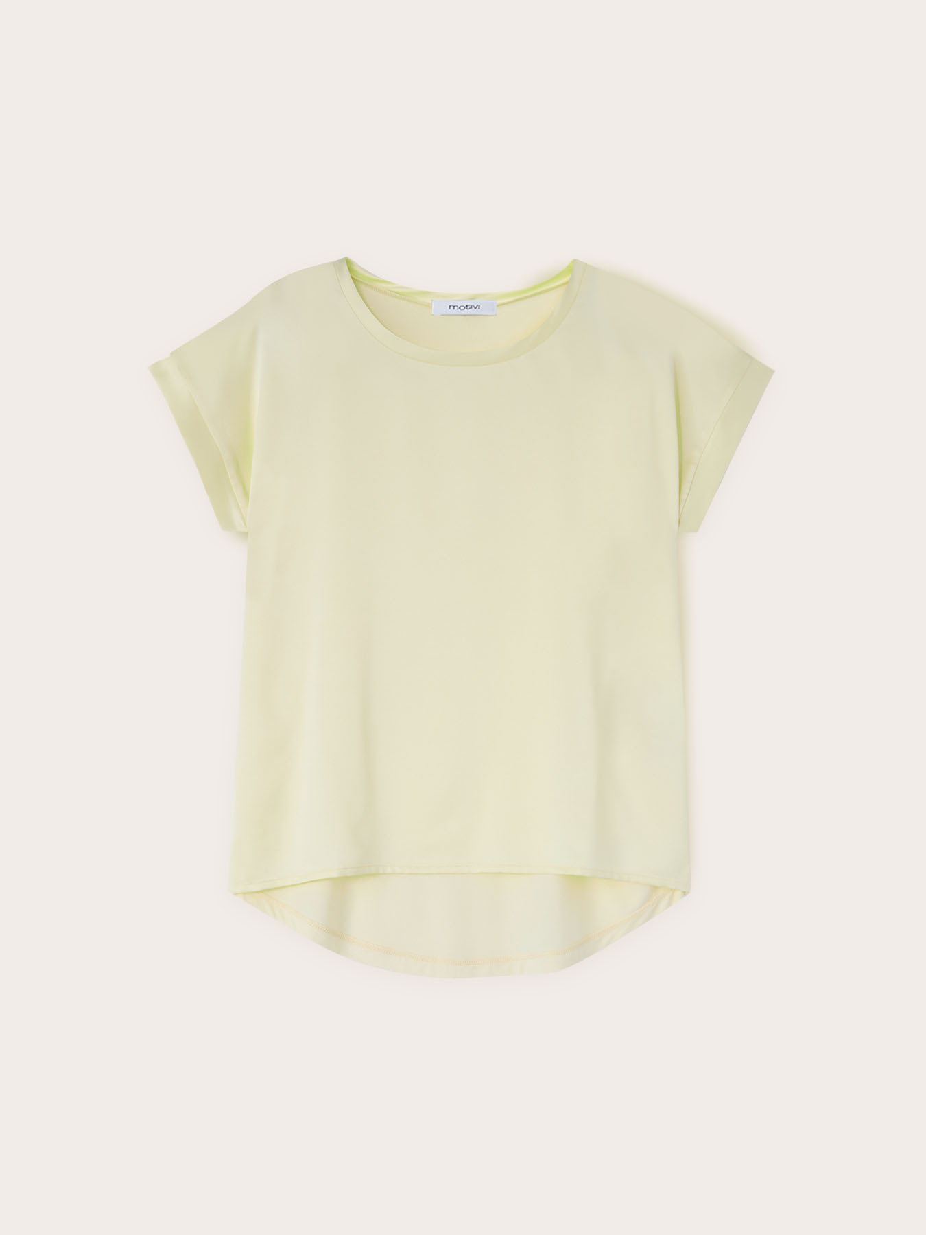 Two-material T-shirt image number 4