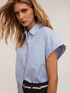 Camicia kimono in cotone a righe image number 3