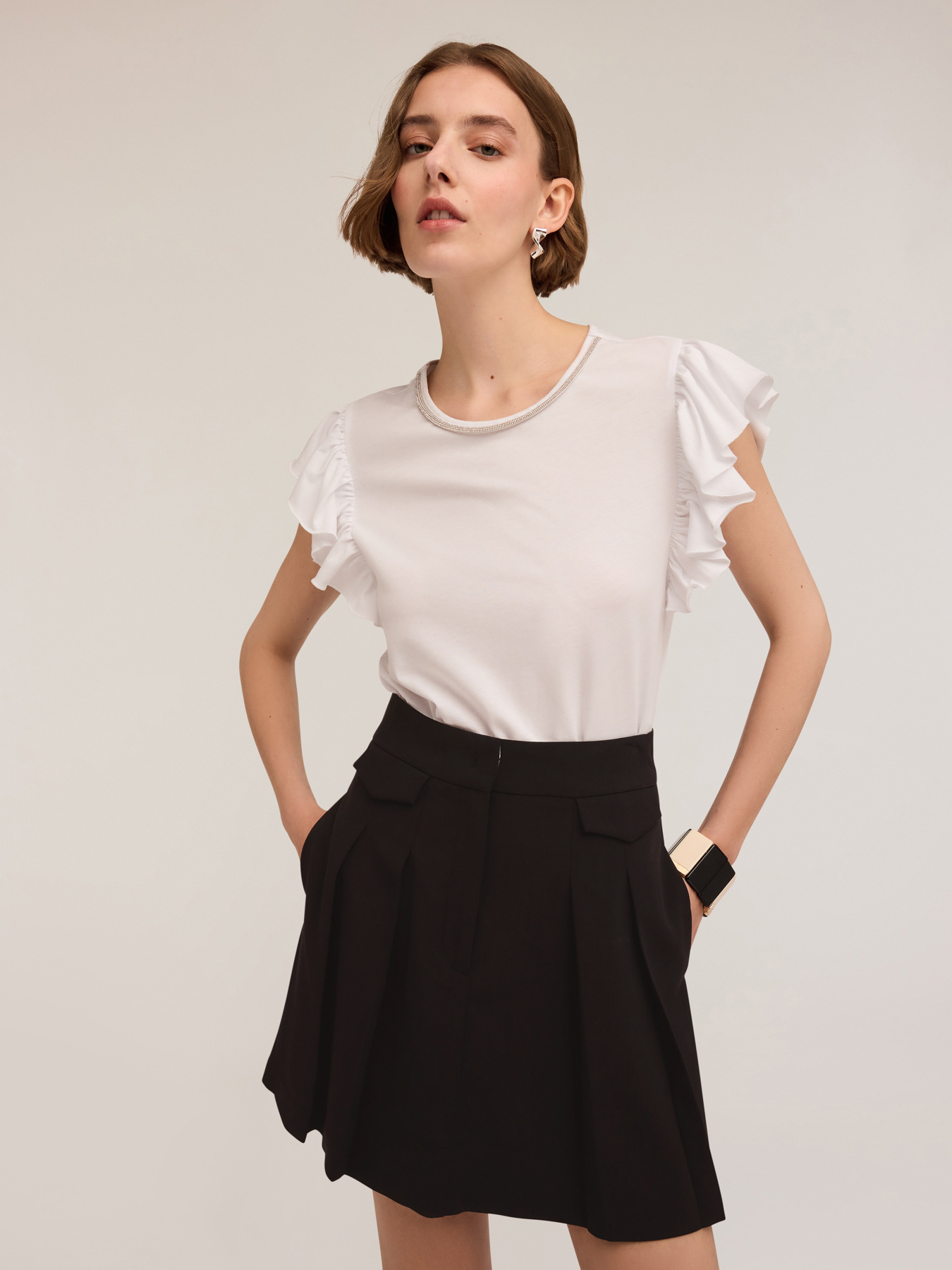 Camiseta con escote joya image number 2