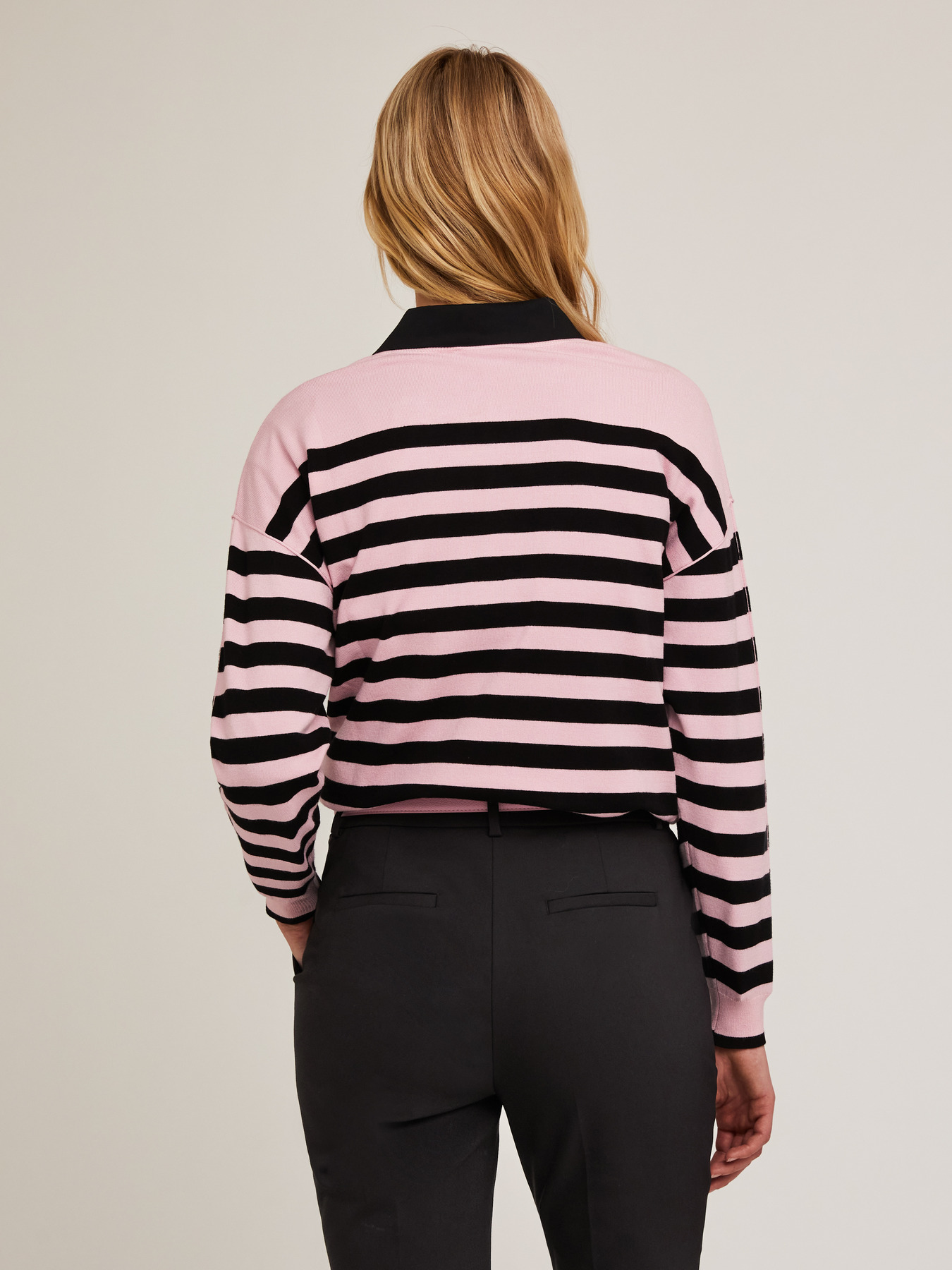 Striped knit pullover image number 1