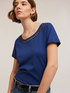 Camiseta con escote bordado image number 3