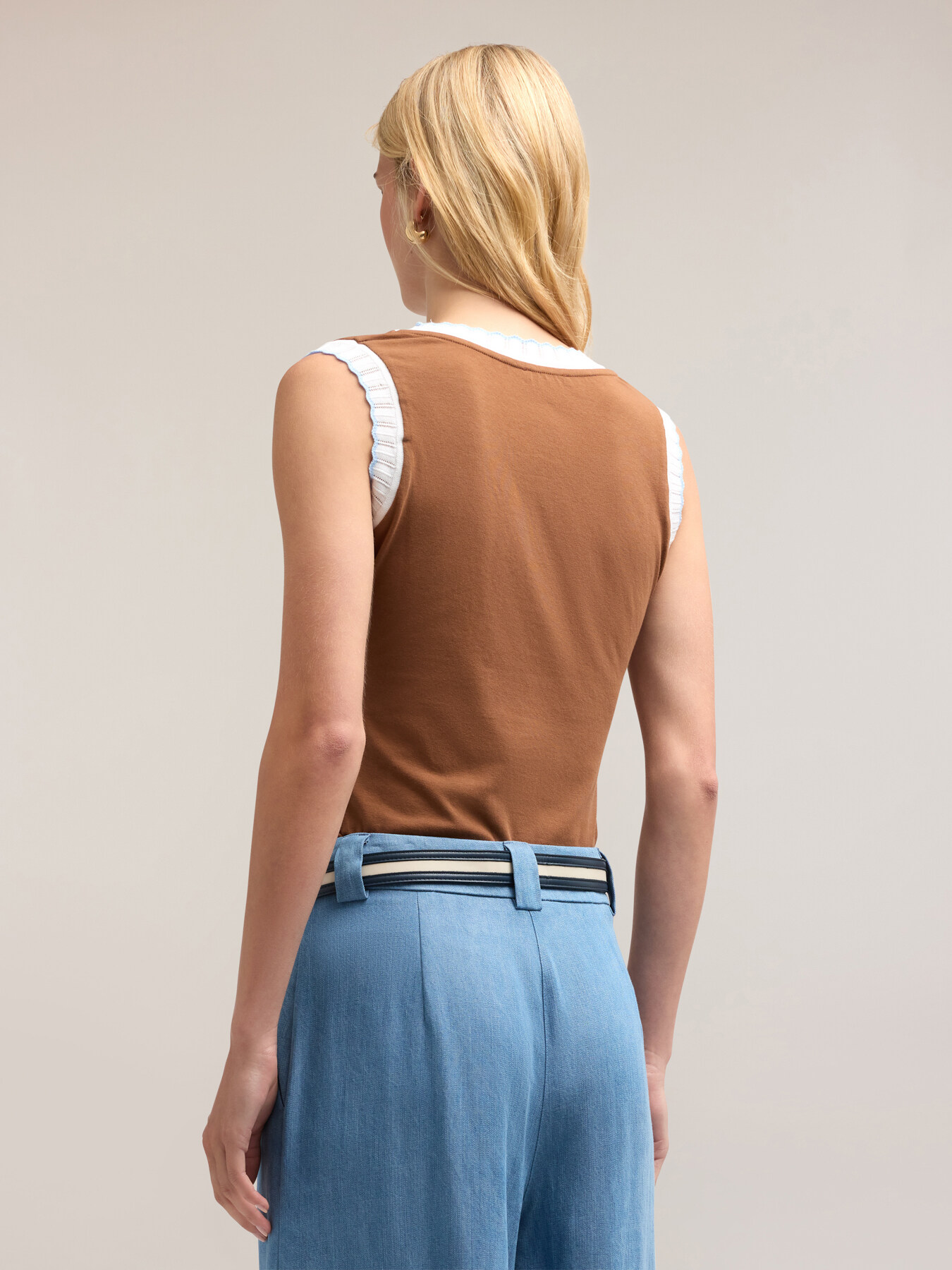 Top mit Strickb&uuml;ndchen image number 1