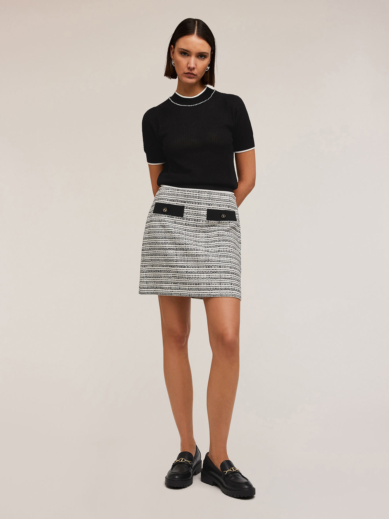 Sweater with beaded embroidery image number 0