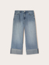 Cropped wide-leg jeans image number 4