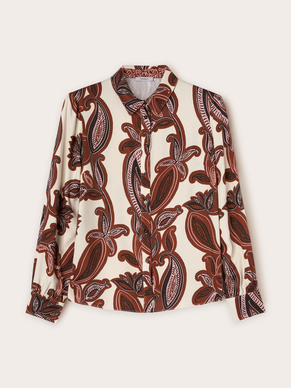 Scarf patterned viscose shirt