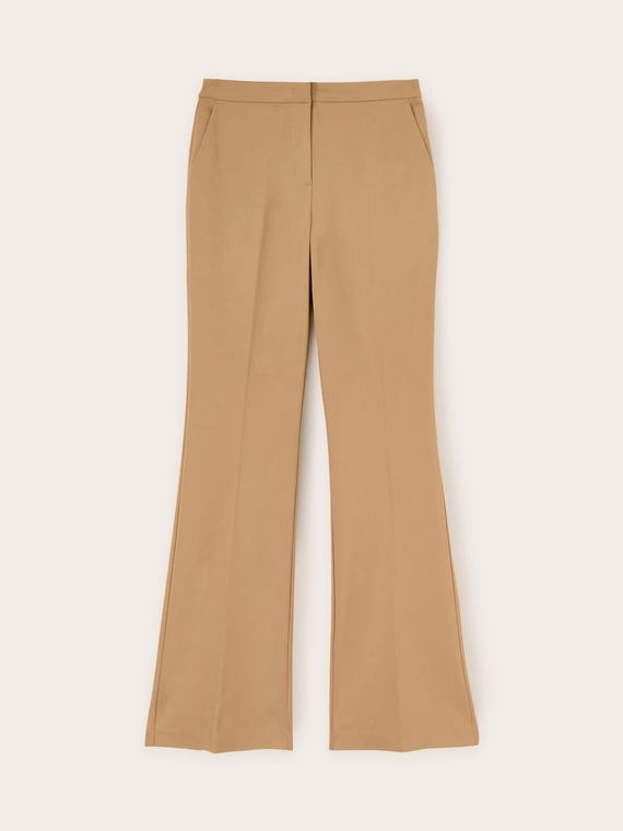 Pantalones flare de tejido compacto