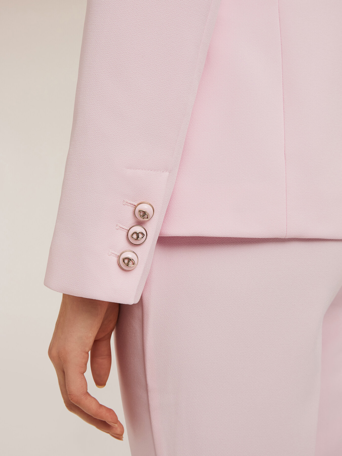 Giacca completo monopetto in tessuto cr&ecirc;pe image number 3