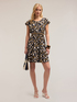 Printed short dress in lyocell blend image number 2