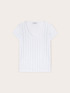 T-shirt in cotone con righe in strass image number 4