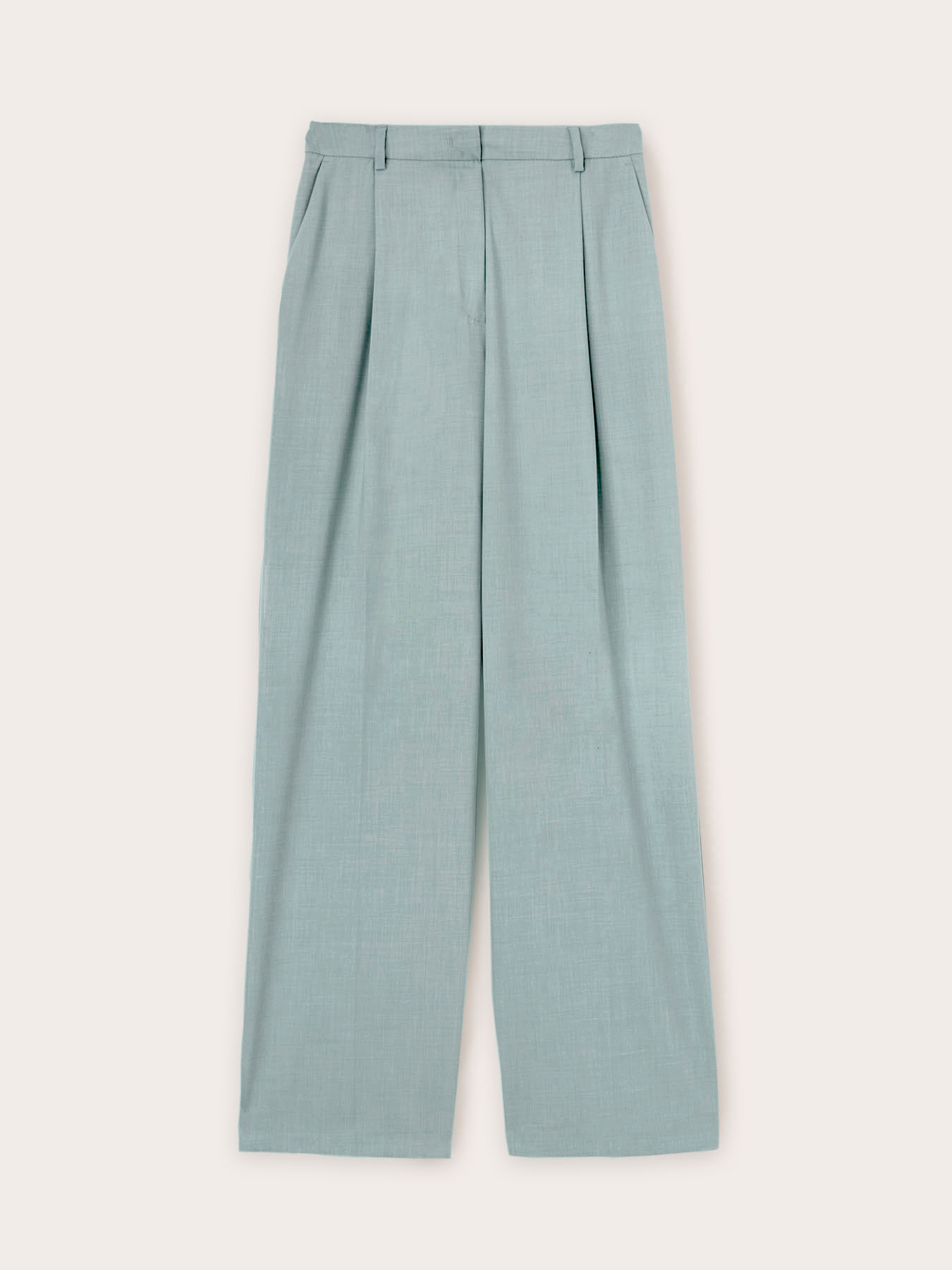 Palazzo trousers with pleats image number 4