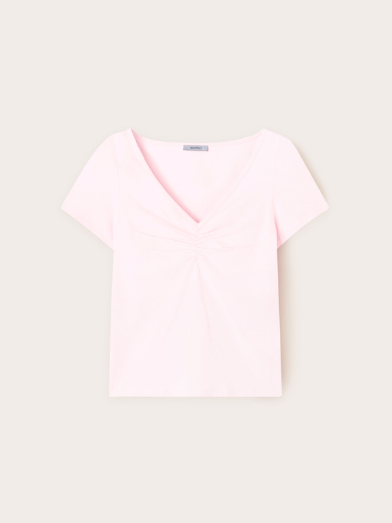 Camiseta con frunces
