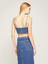 Kurzes Brassi&egrave;re-Top aus Denim image number 1