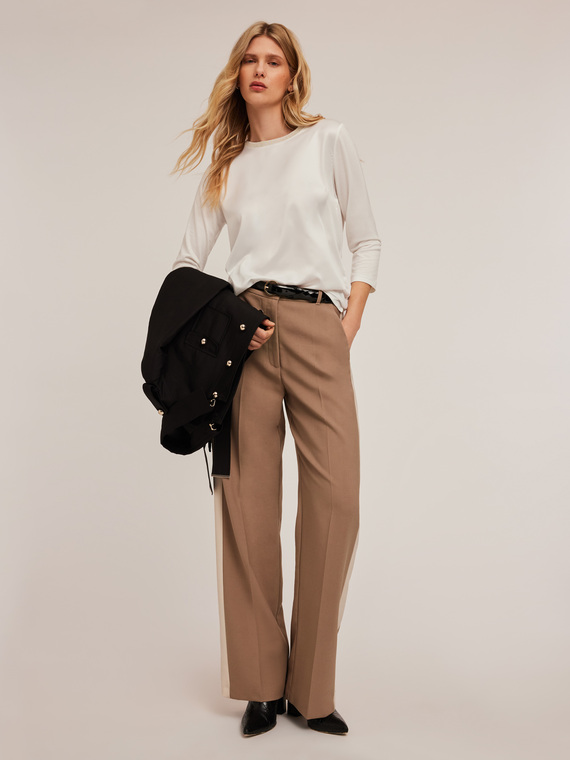 Camiseta basic bimaterial