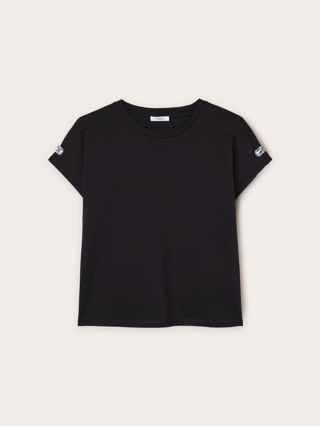 Kimono t-shirt with stones on the sleeves image number 4