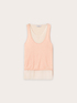 Jersey top with ribbed tank top image number 4