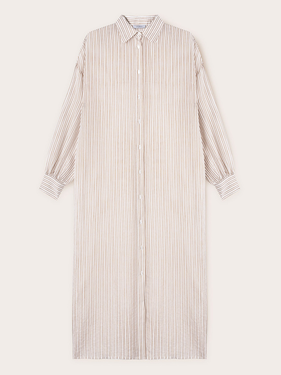 Camicia lunga gessata