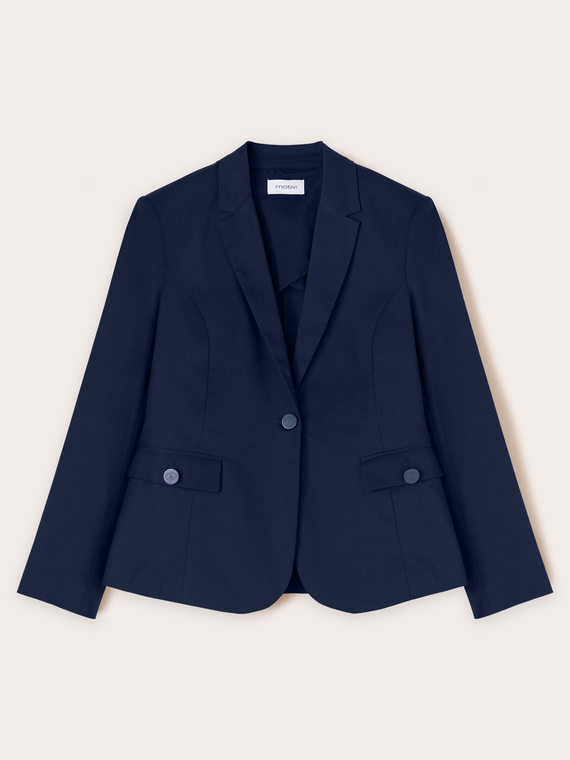 Blazer monopetto in cotone tecnico