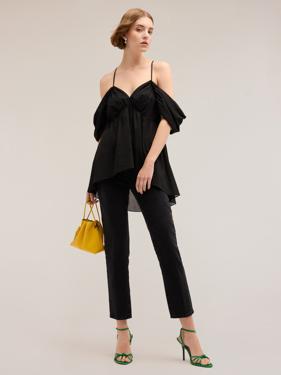 Top &eacute;paules nues en coton