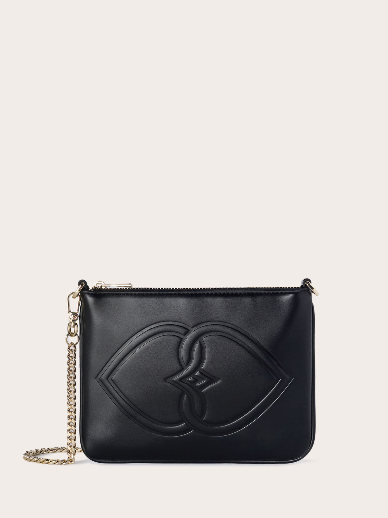 Flat coated fabric clutch image number 1