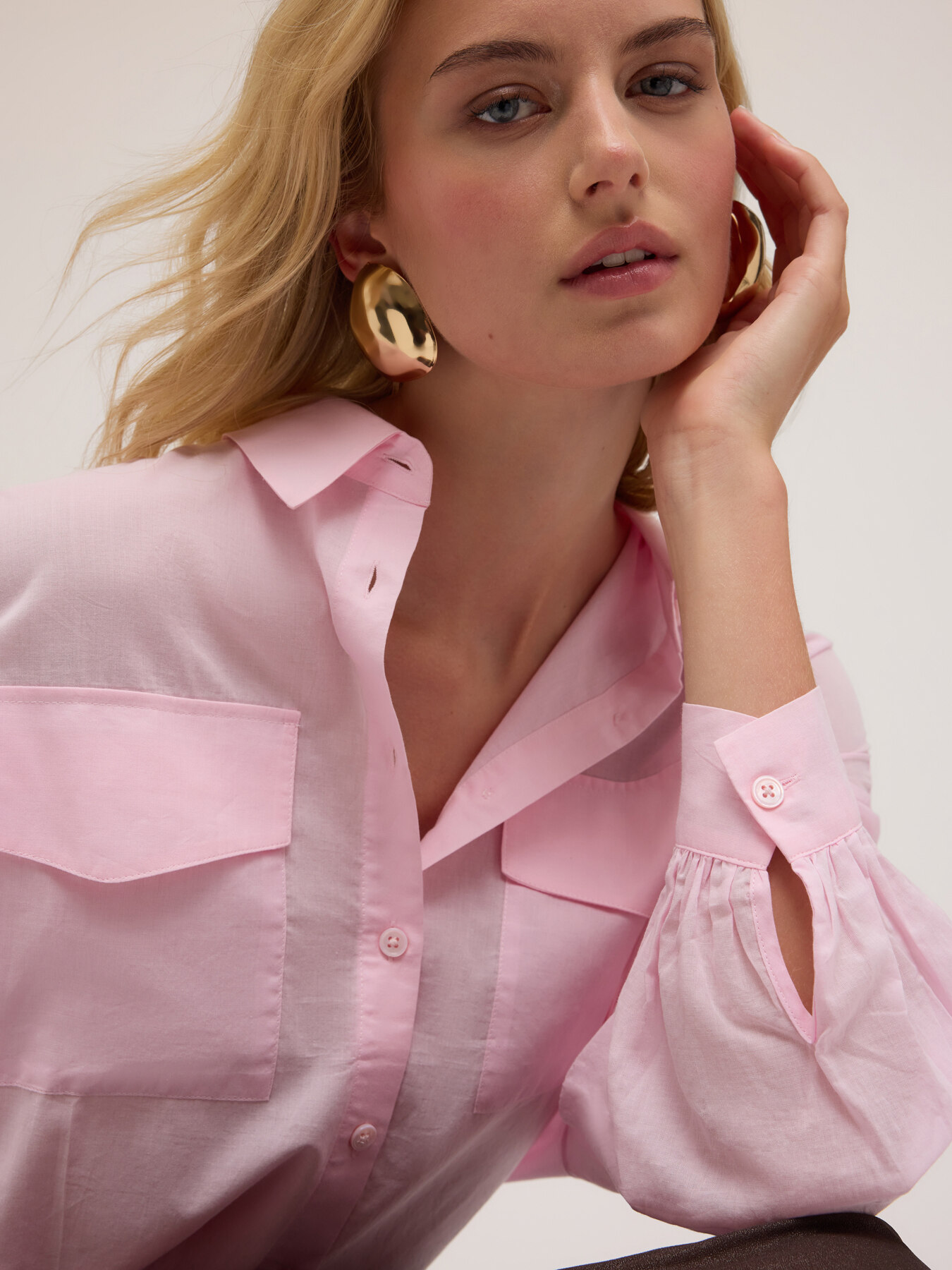 Chemise oversize avec poches image number 3