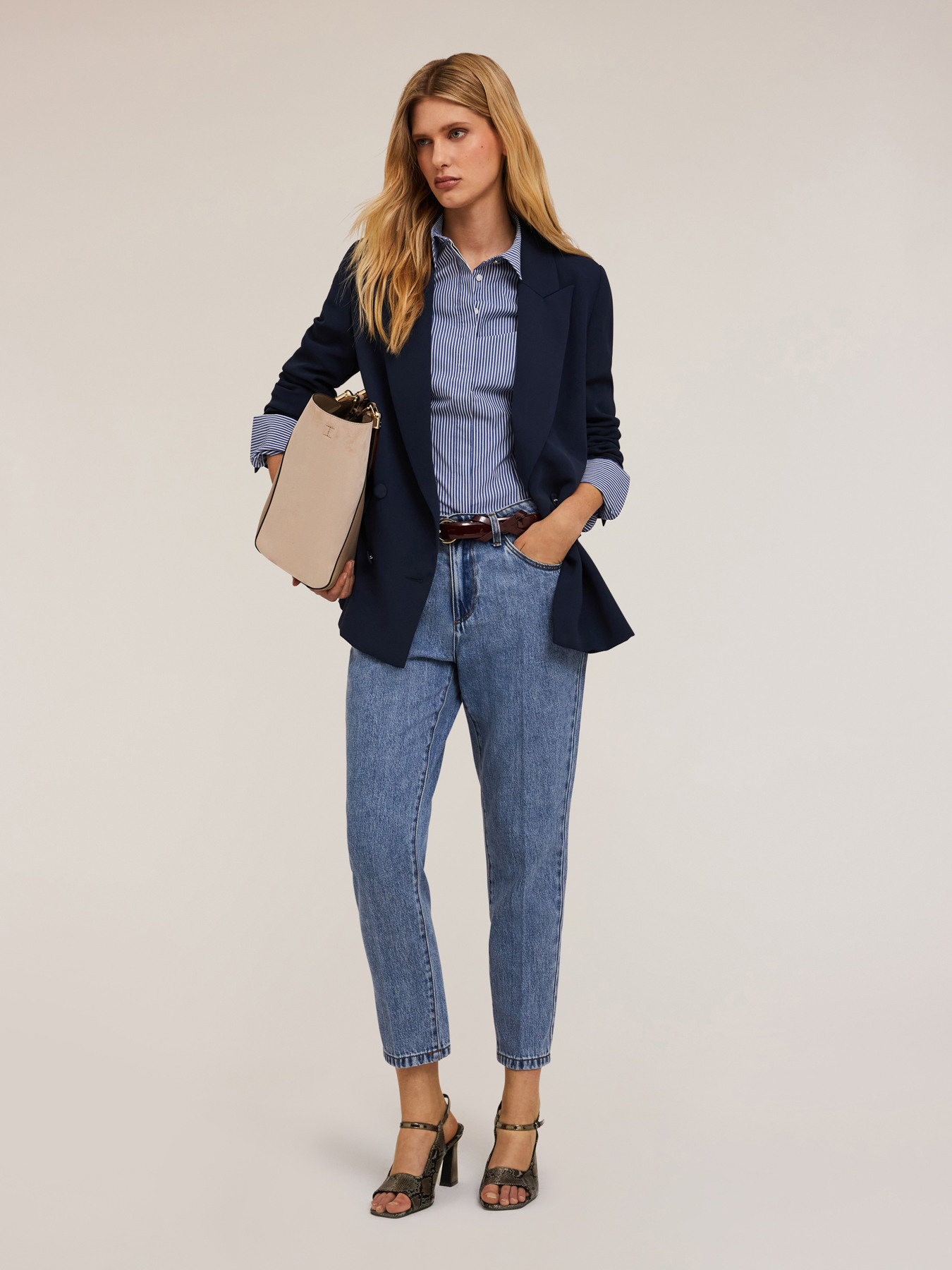 Jeans con piega stirata misto lyocell image number 3