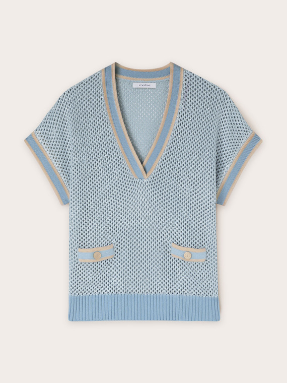 Jersey calado con peque&ntilde;as lentejuelas