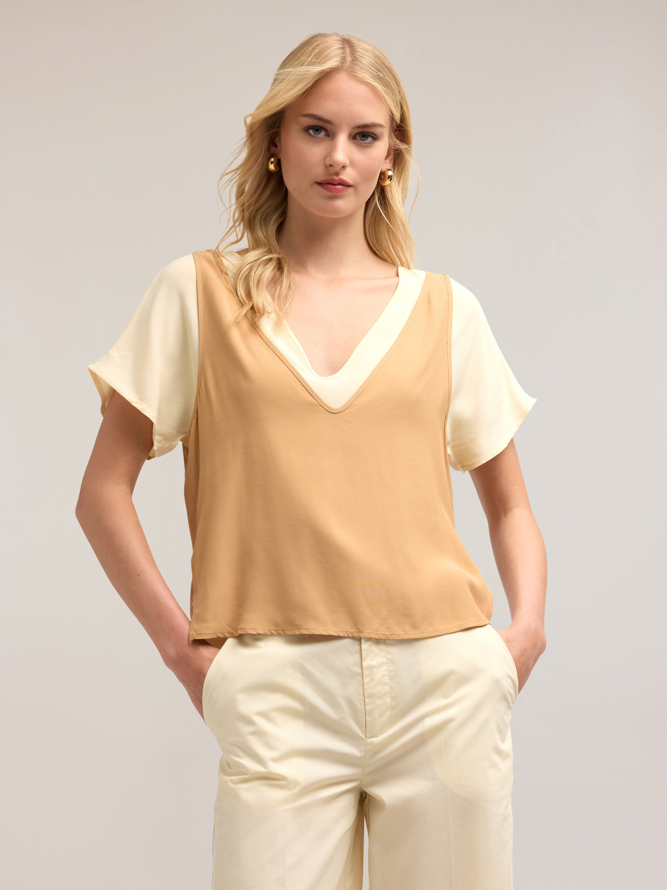 Blouse double en viscose image number 2