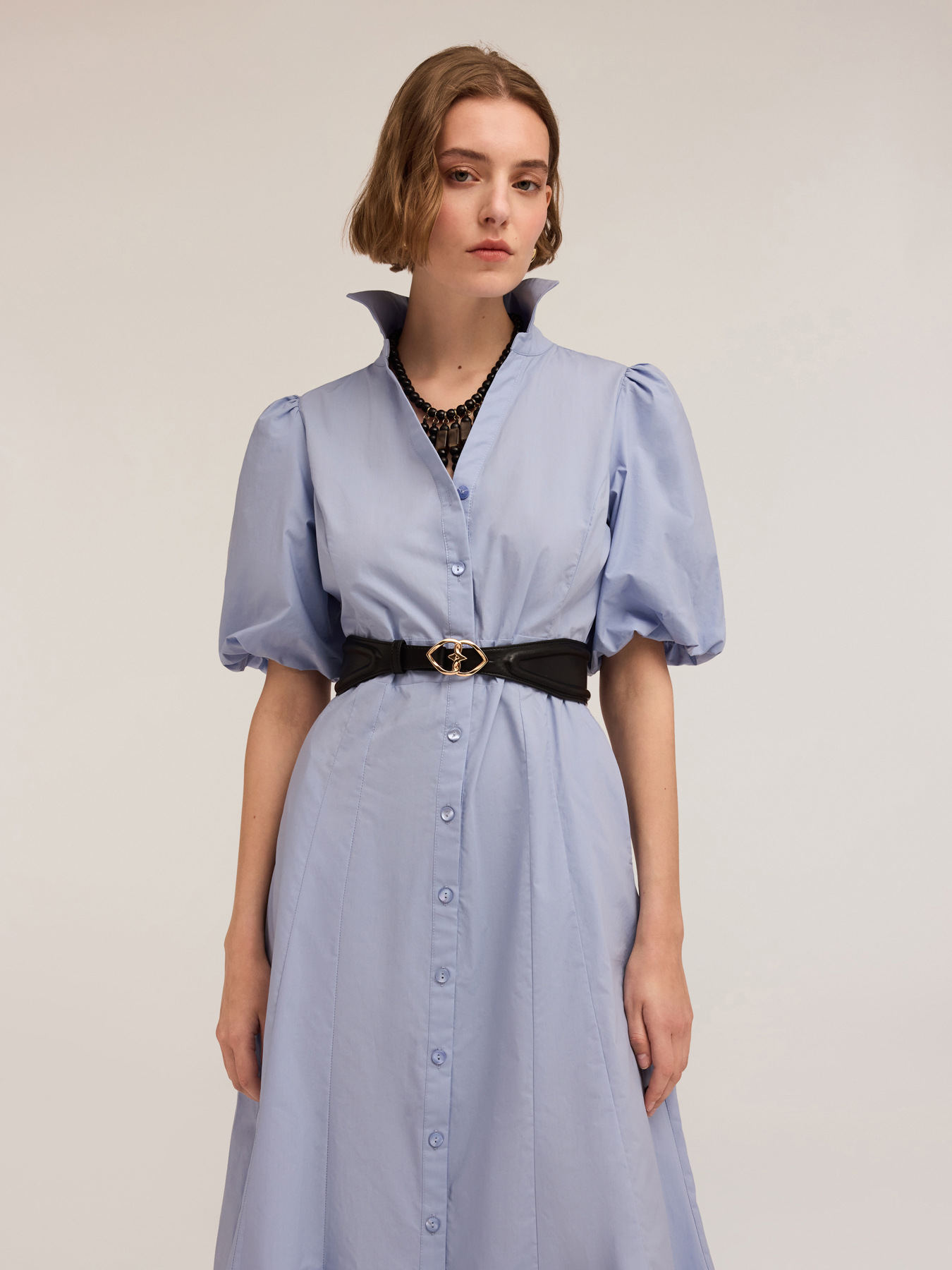 Poplin chemisier dress image number 2