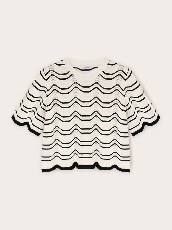 Maglia a righe punto mosso