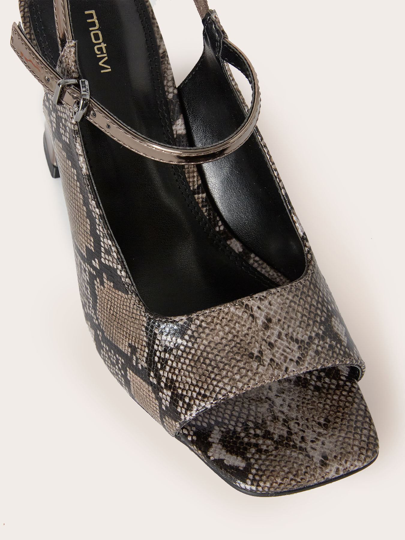 Snakeskin print sandals image number 3