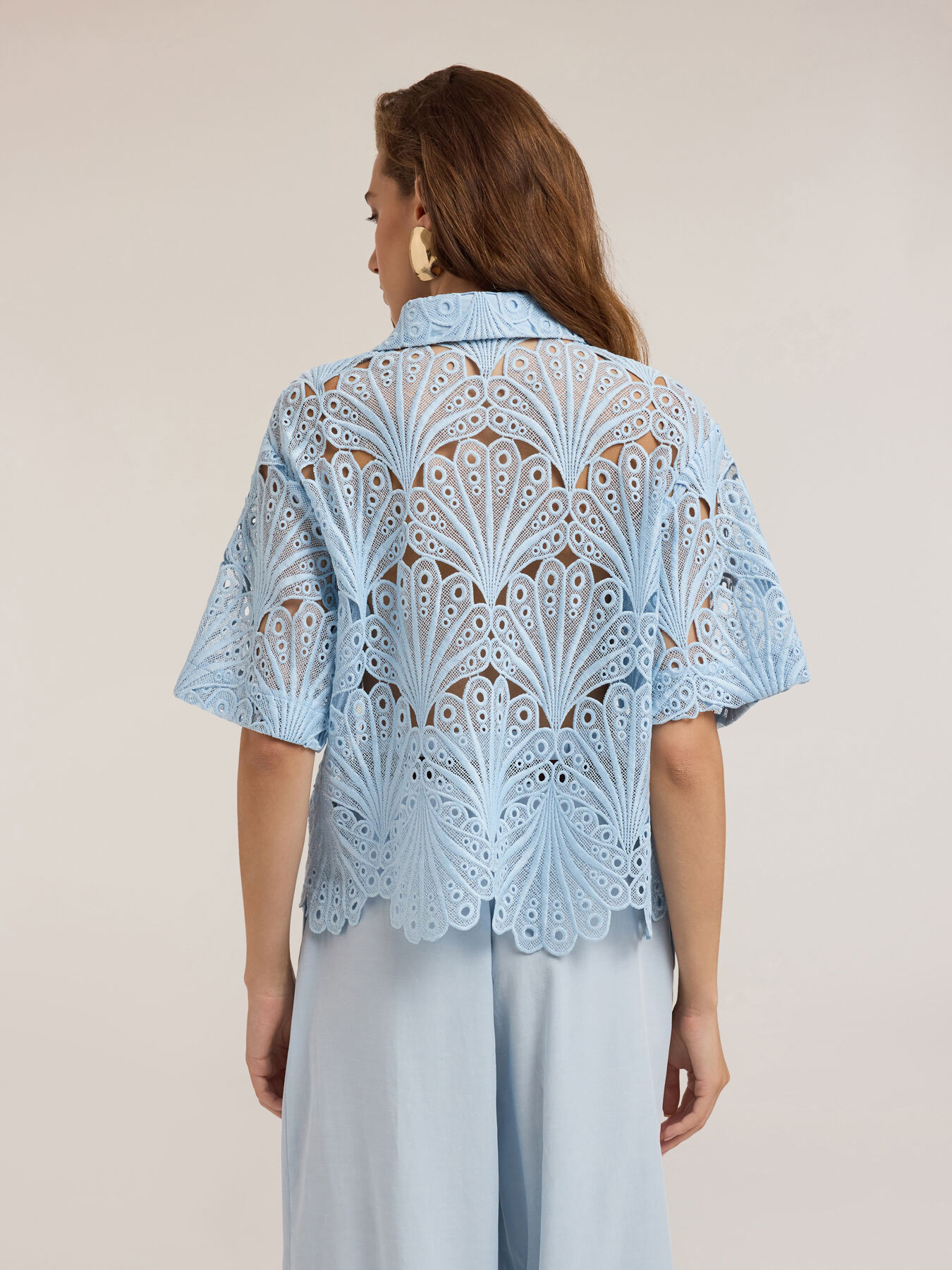 Macram&eacute; lace shirt image number 1