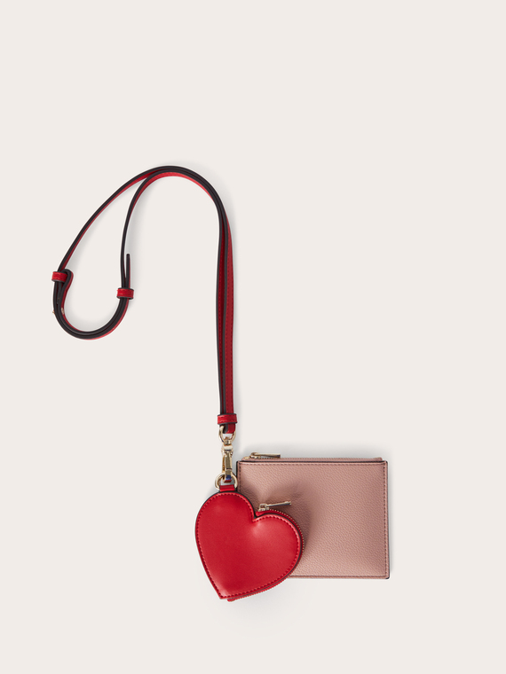 Porta carte double in tessuto spalmato