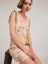 Minivestido con estampado floral efecto jacquard image number 1