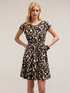 Printed short dress in lyocell blend image number 3