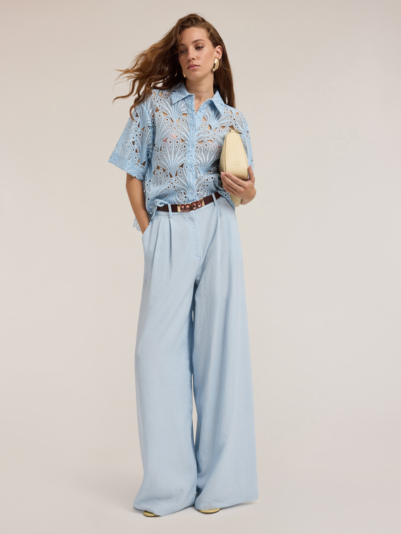 Macram&eacute; lace shirt