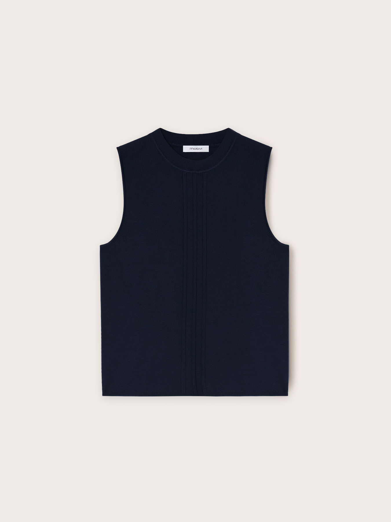 Top in maglia con motivo a coste image number 4