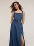 Vestito con bottoni in denim misto lyocell image number 2