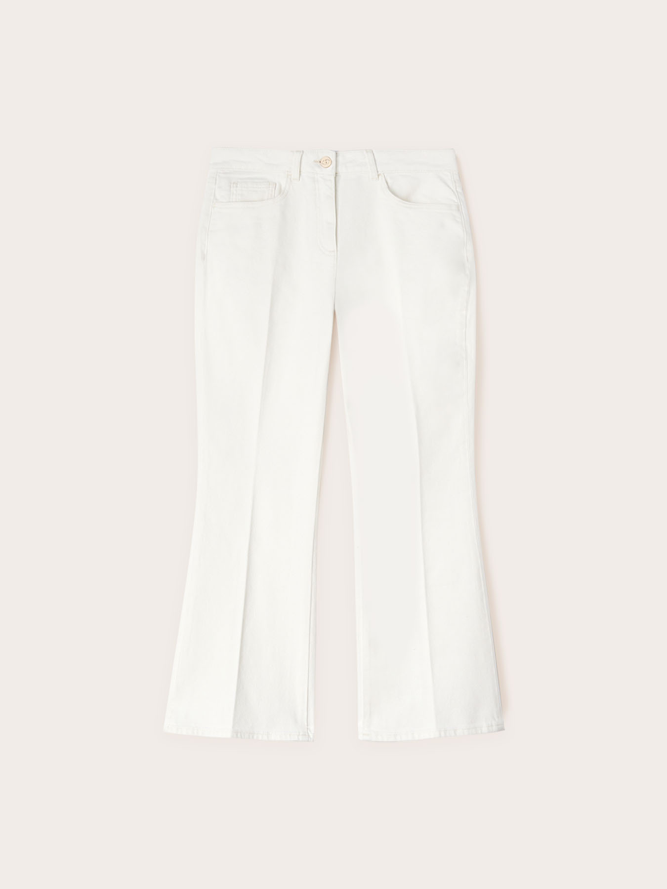 Kick-Flare-Hose aus Stretch-Baumwolldrillich image number 3