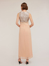 Long peplum dress with full sequin bodice image number 1