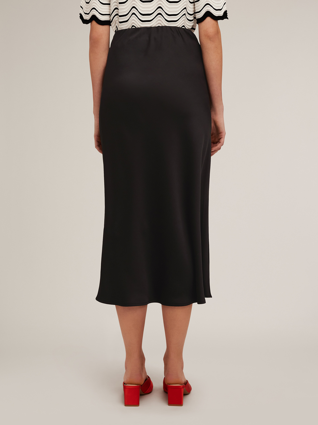 Satin midiskirt image number 1