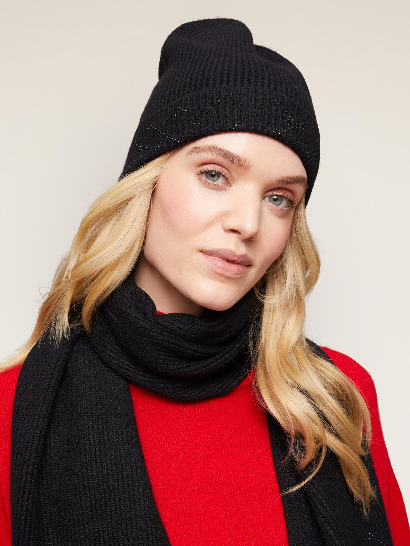 Căciulă cu micro strasuri fantezie Double Love image number 0