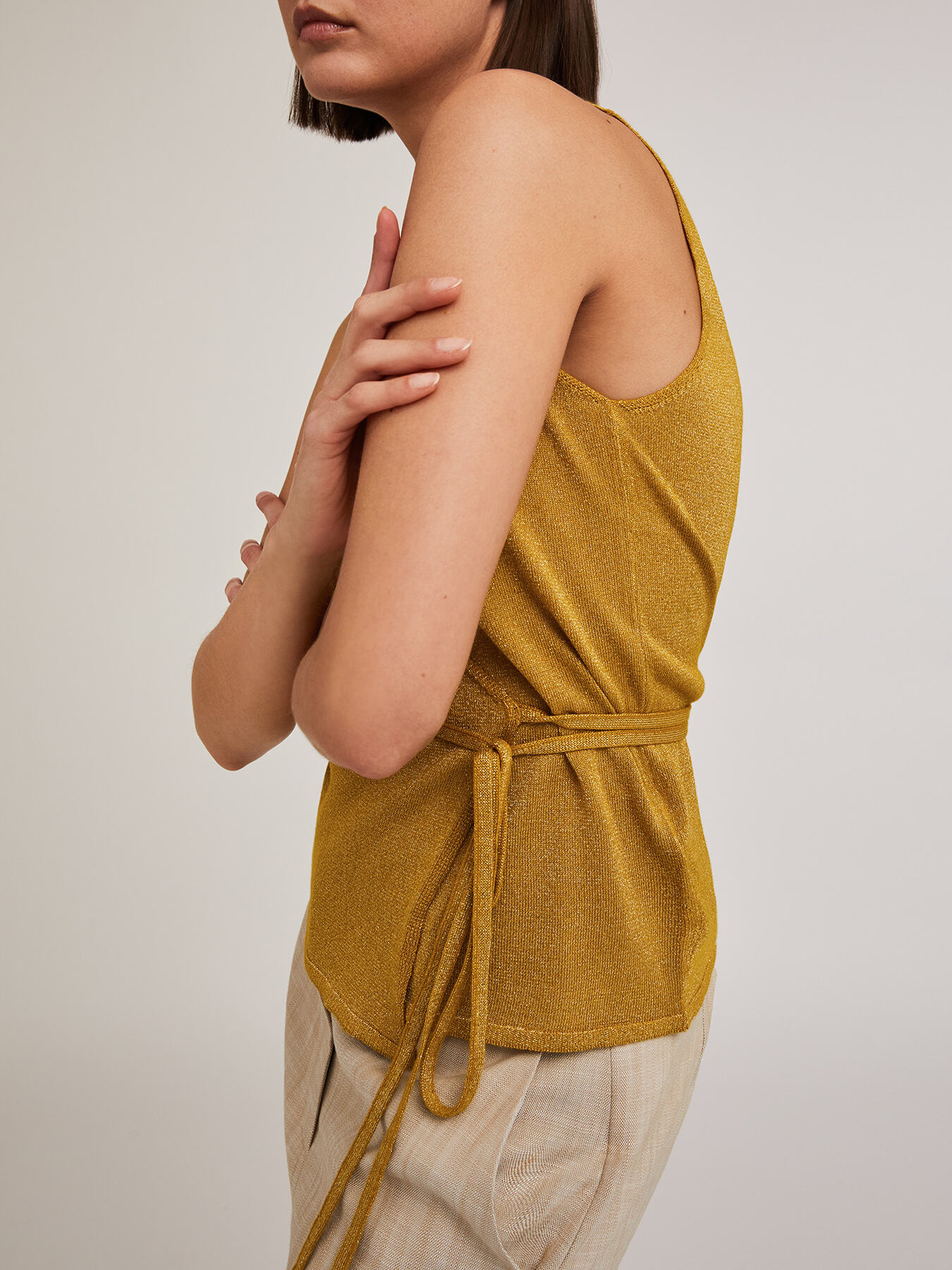 Lurex knit Cache Coeur top image number 3