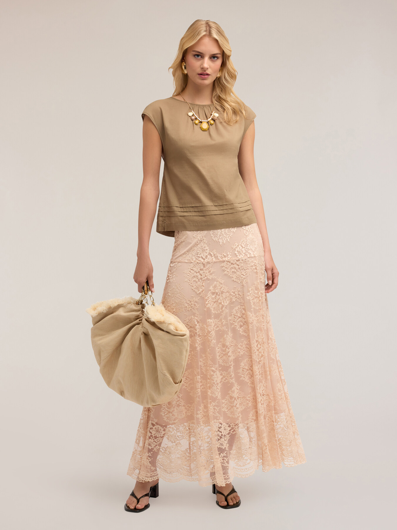 Voile blouse with back cut-out feature image number 3