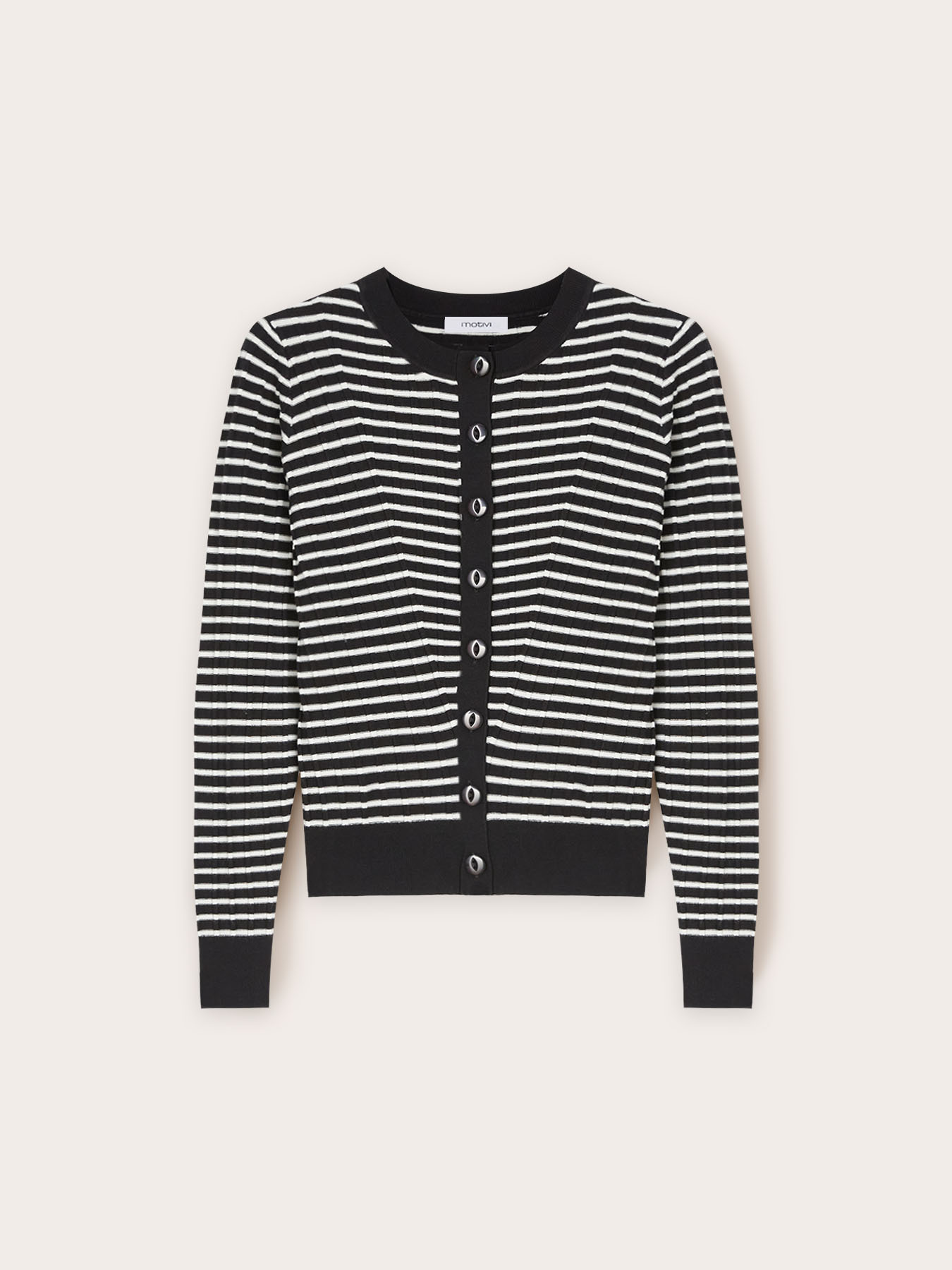 Cardigan a coste tridimensionali image number 4