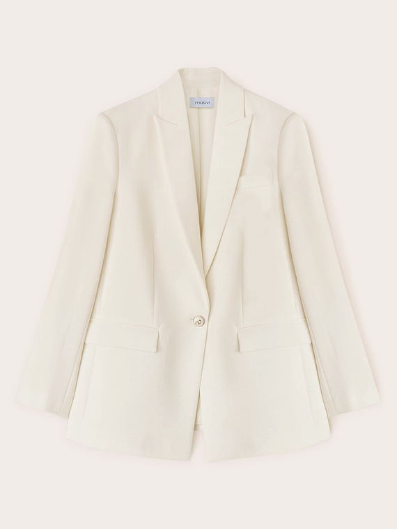 Giacca completo monopetto in tessuto cr&ecirc;pe