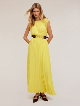 Robe longue pliss&eacute;e