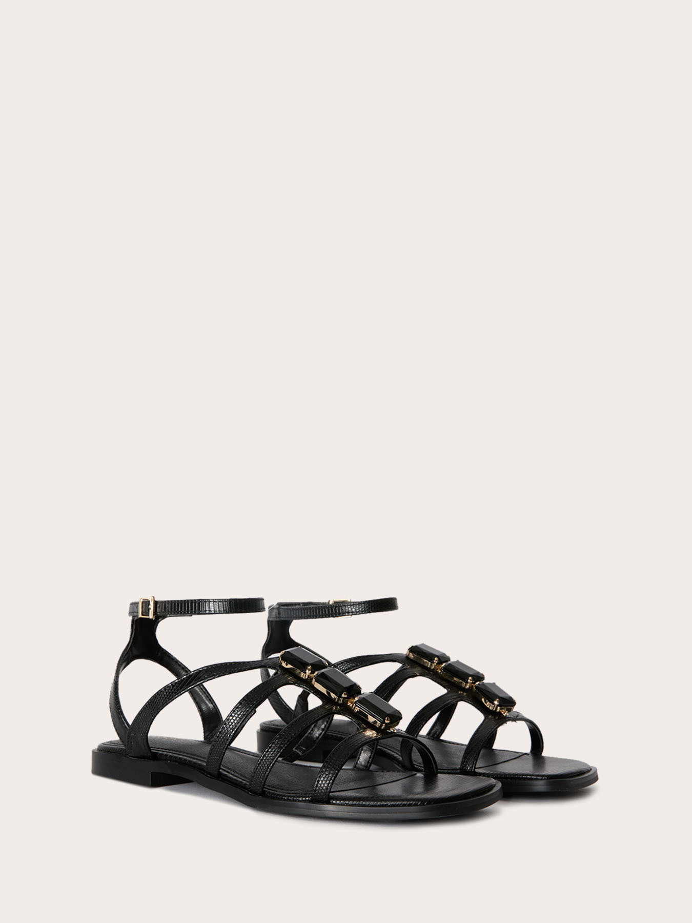 Sandales plates avec pierres image number 2