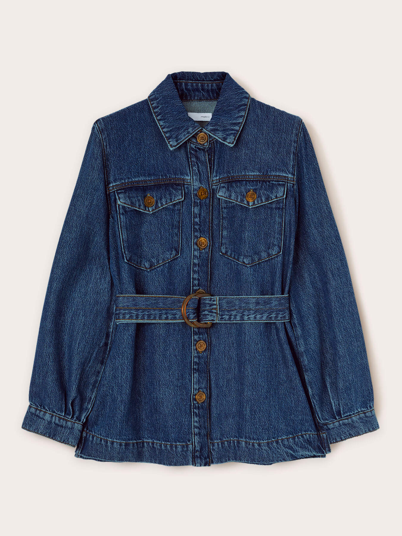 Lyocell blend denim Saharan jacket image number 4