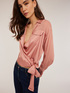 Crossover satin shirt image number 0