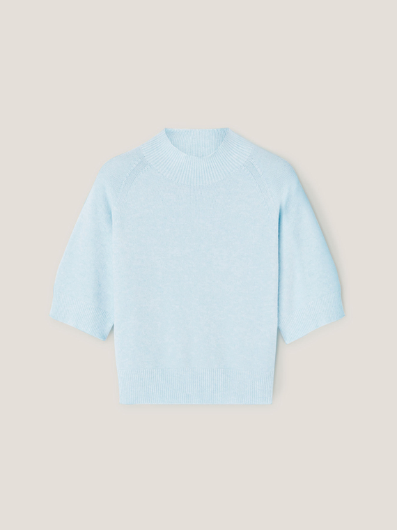 Rollkragenpullover mit kurzen &Auml;rmeln